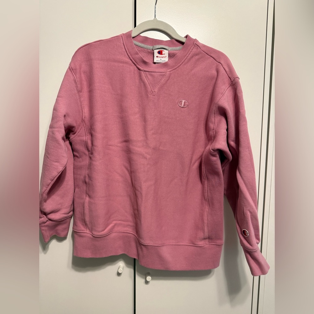 Champion Crewneck Sweatshirt with Embroidered Logo